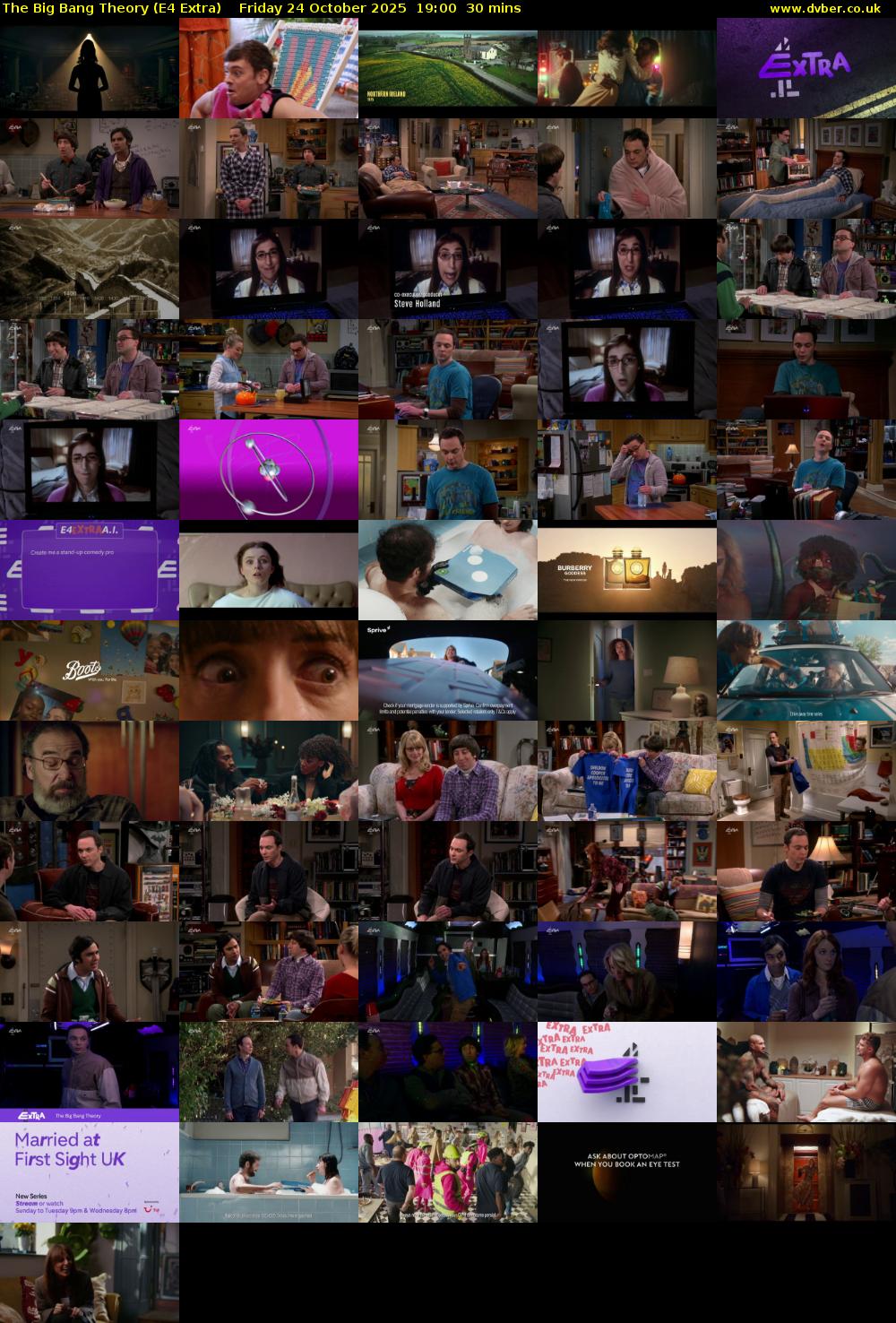 The Big Bang Theory (E4 Extra) Friday 24 October 2025 19:00 - 19:30