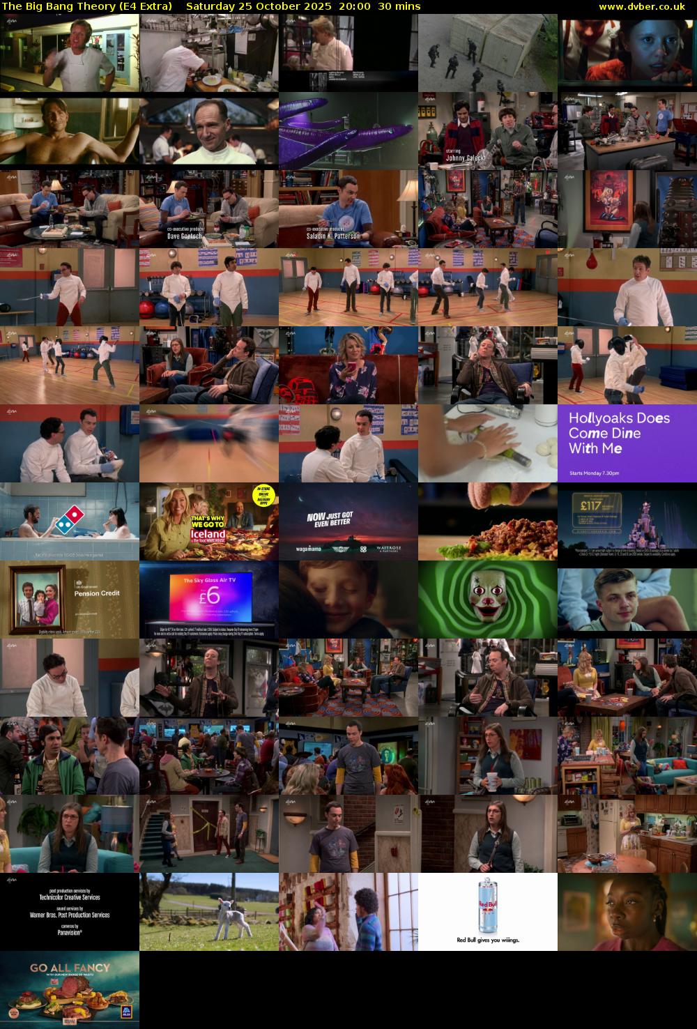 The Big Bang Theory (E4 Extra) Saturday 25 October 2025 20:00 - 20:30