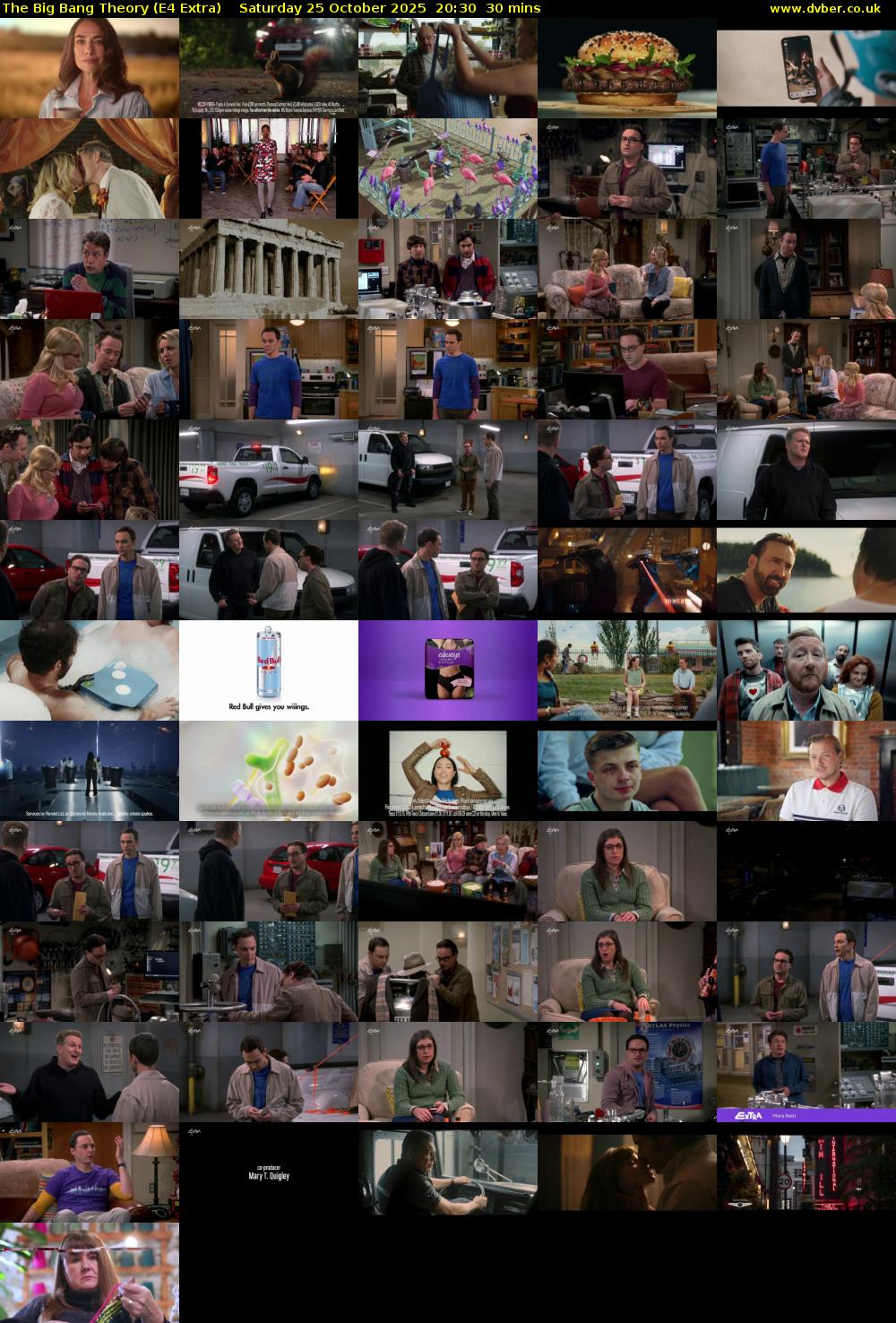 The Big Bang Theory (E4 Extra) Saturday 25 October 2025 20:30 - 21:00