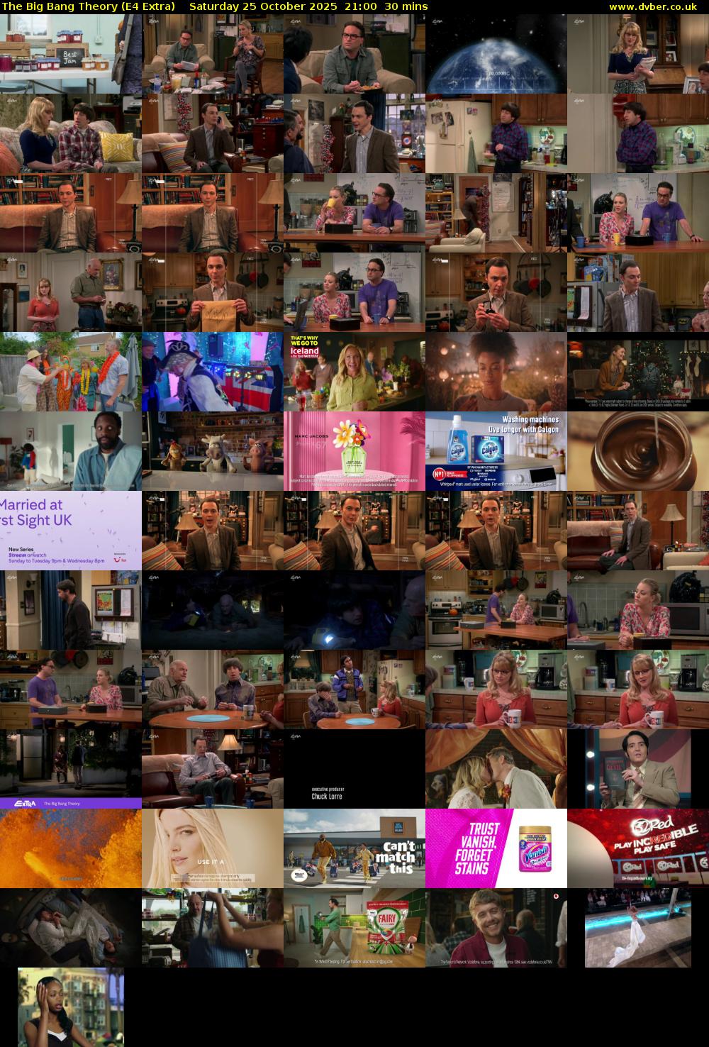 The Big Bang Theory (E4 Extra) Saturday 25 October 2025 21:00 - 21:30