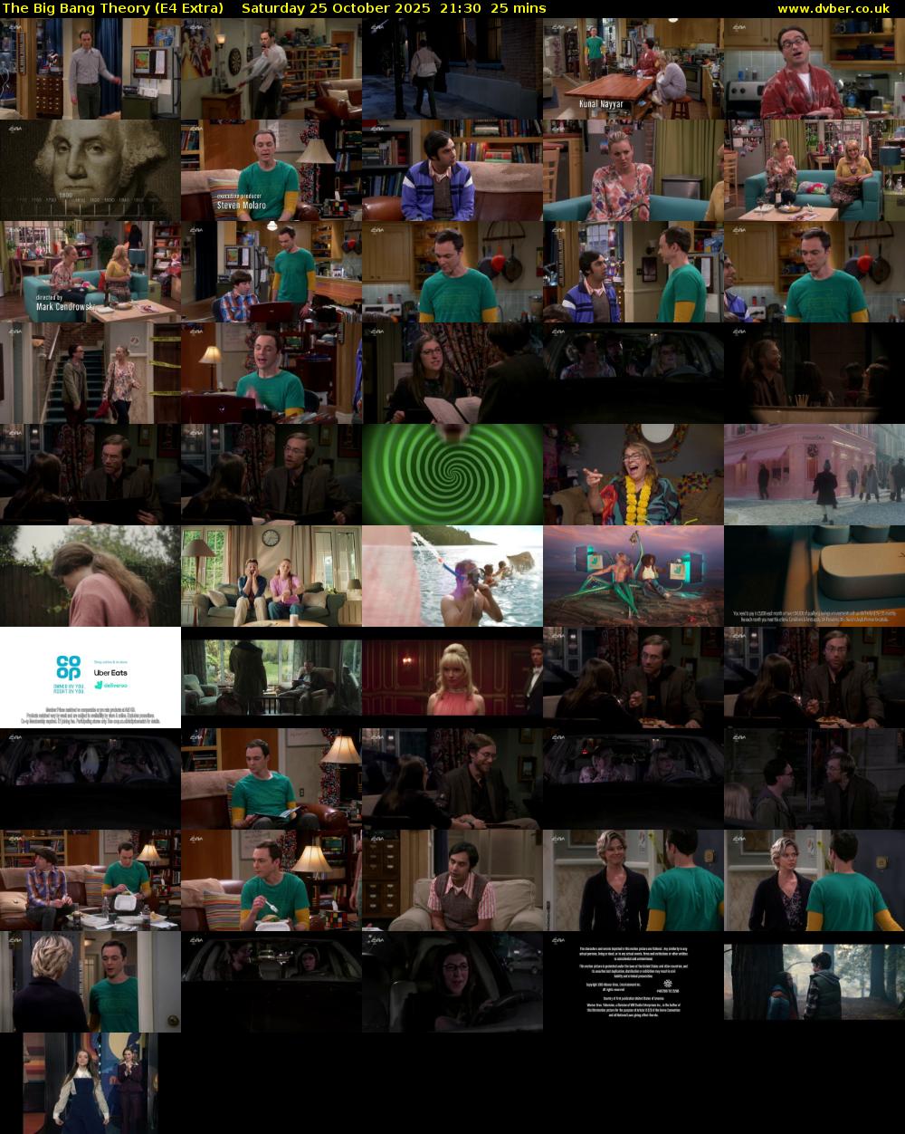 The Big Bang Theory (E4 Extra) Saturday 25 October 2025 21:30 - 21:55