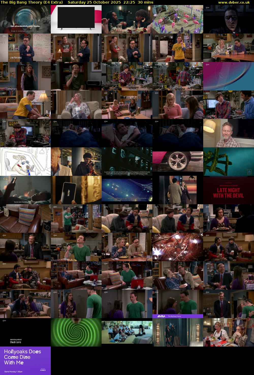 The Big Bang Theory (E4 Extra) Saturday 25 October 2025 22:25 - 22:55