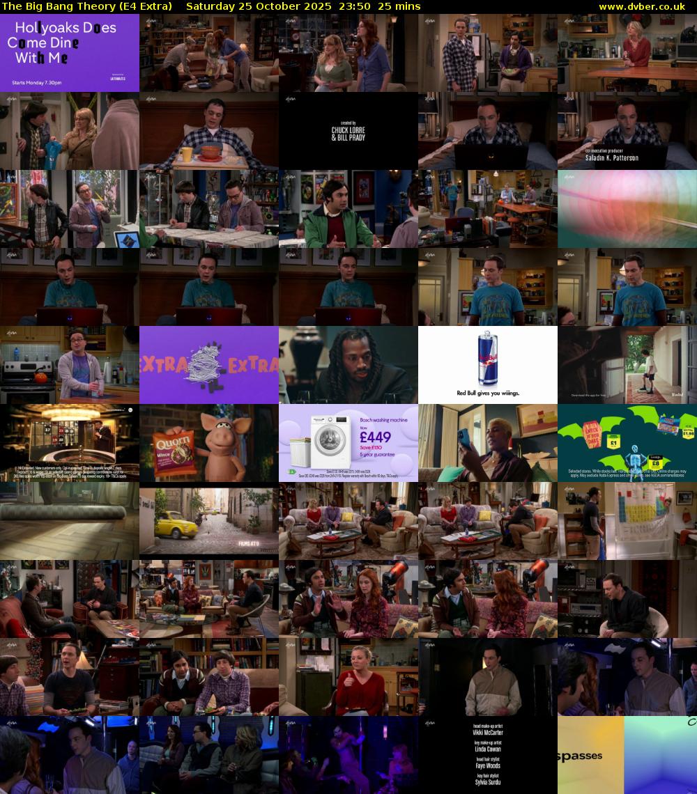The Big Bang Theory (E4 Extra) Saturday 25 October 2025 23:50 - 00:15