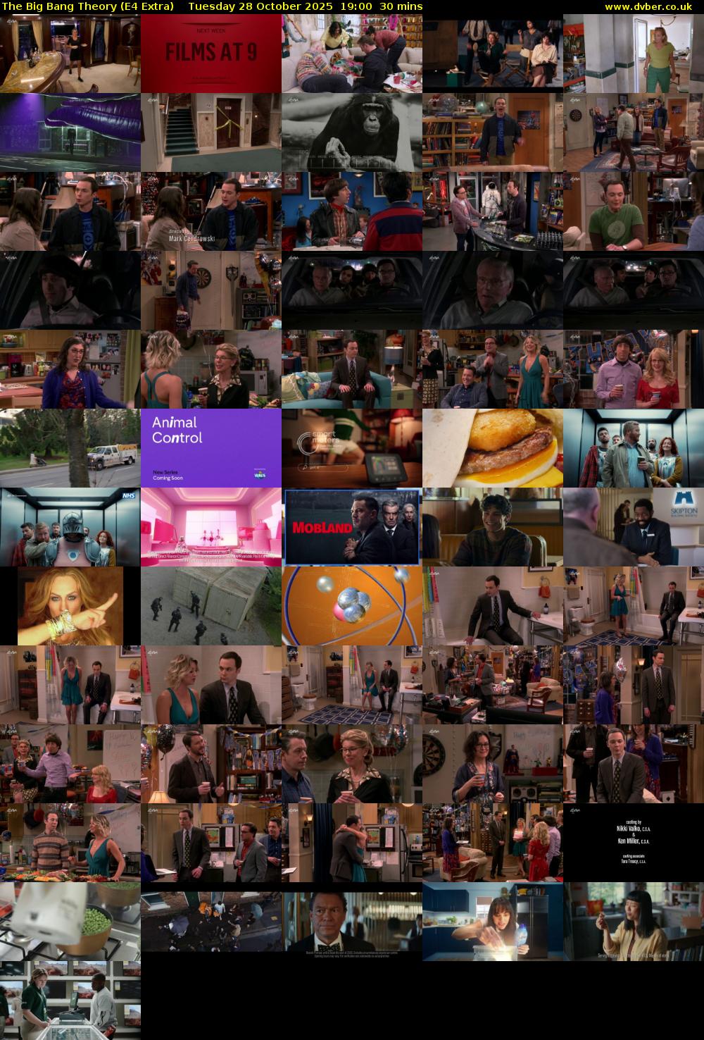The Big Bang Theory (E4 Extra) Tuesday 28 October 2025 19:00 - 19:30