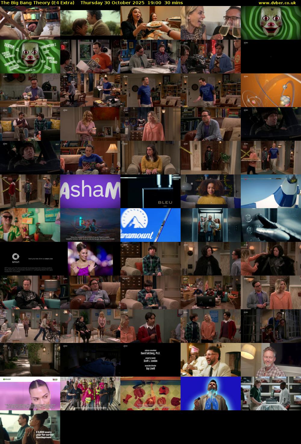 The Big Bang Theory (E4 Extra) Thursday 30 October 2025 19:00 - 19:30