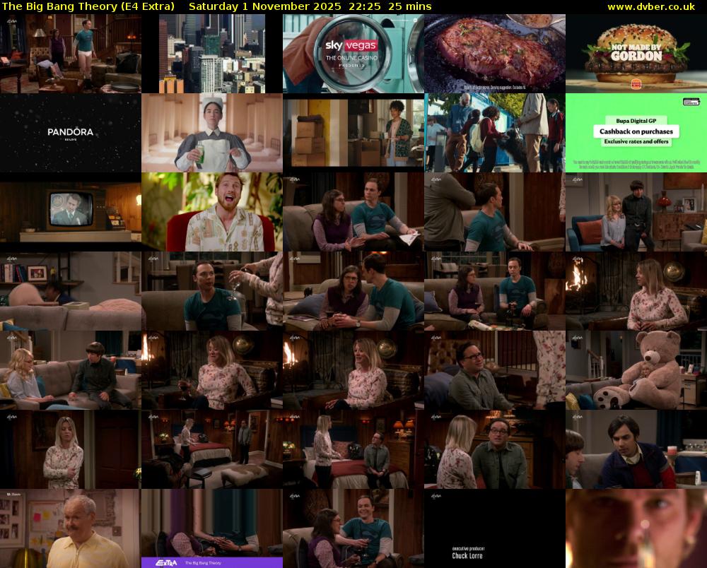 The Big Bang Theory (E4 Extra) Saturday 1 November 2025 22:25 - 22:50