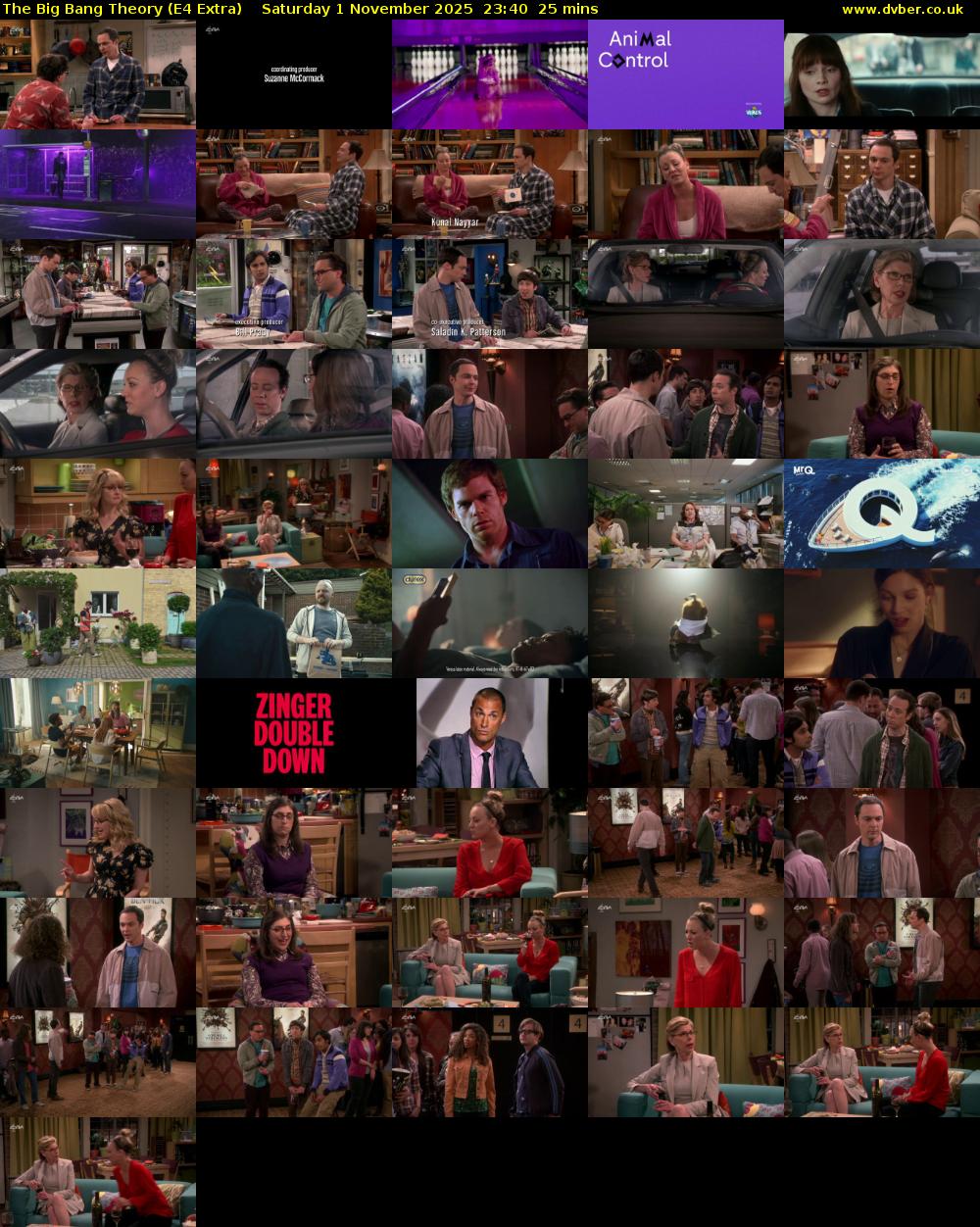 The Big Bang Theory (E4 Extra) Saturday 1 November 2025 23:40 - 00:05