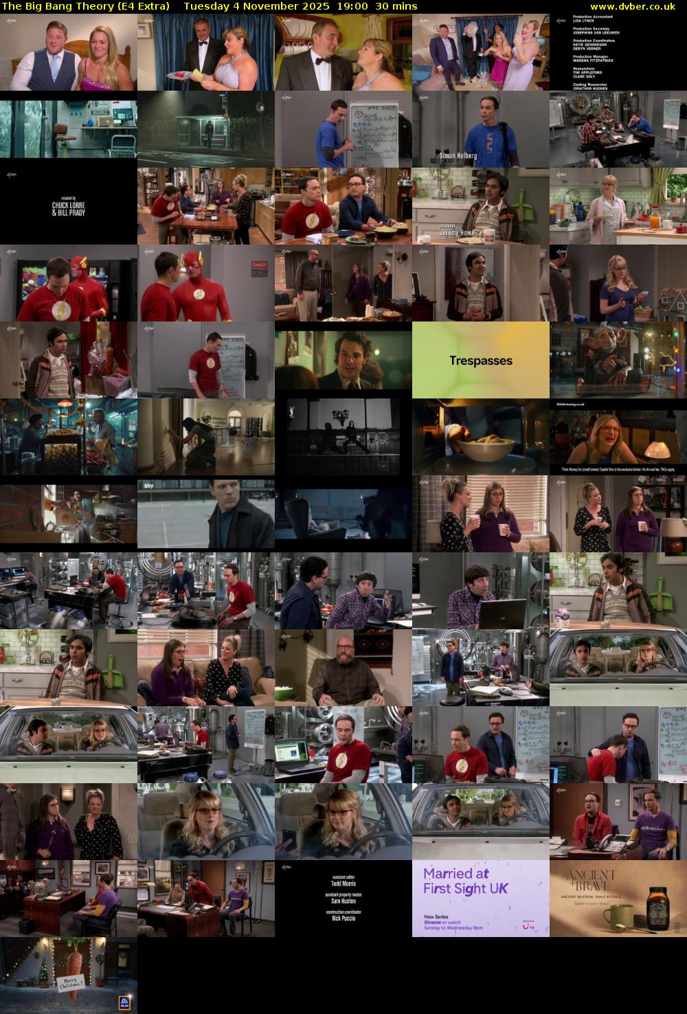 The Big Bang Theory (E4 Extra) Tuesday 4 November 2025 19:00 - 19:30