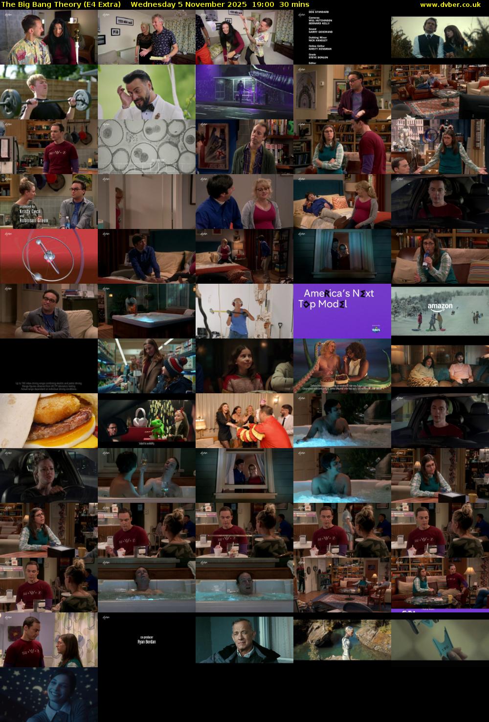 The Big Bang Theory (E4 Extra) Wednesday 5 November 2025 19:00 - 19:30