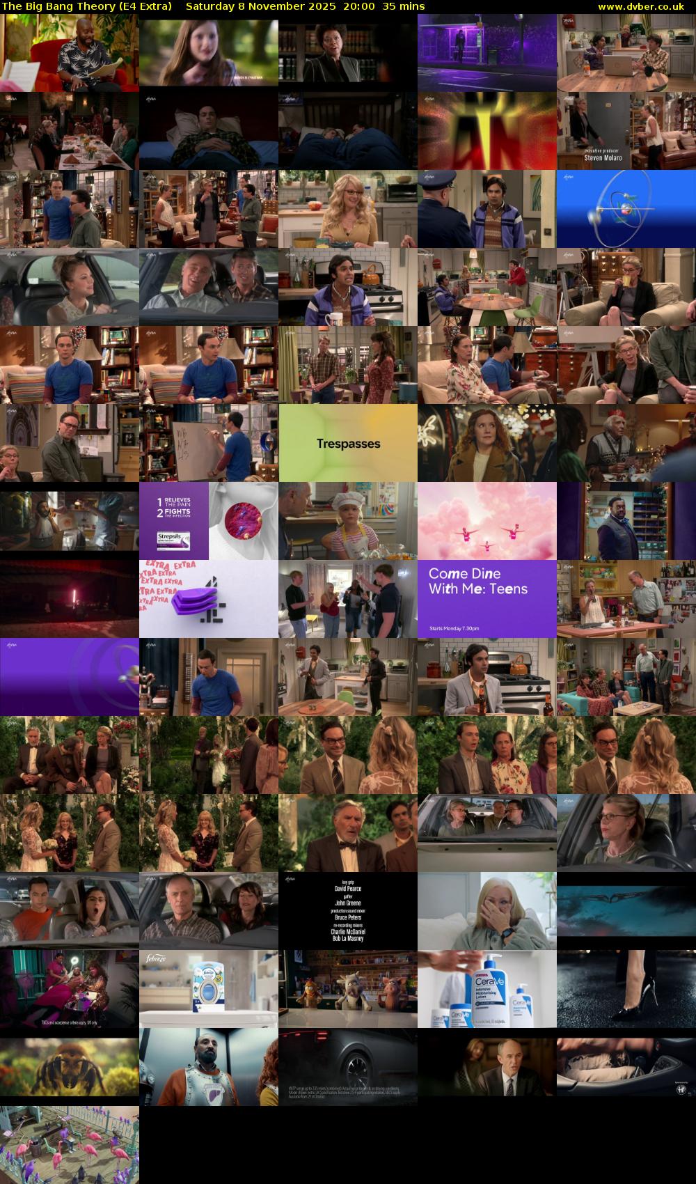 The Big Bang Theory (E4 Extra) Saturday 8 November 2025 20:00 - 20:35