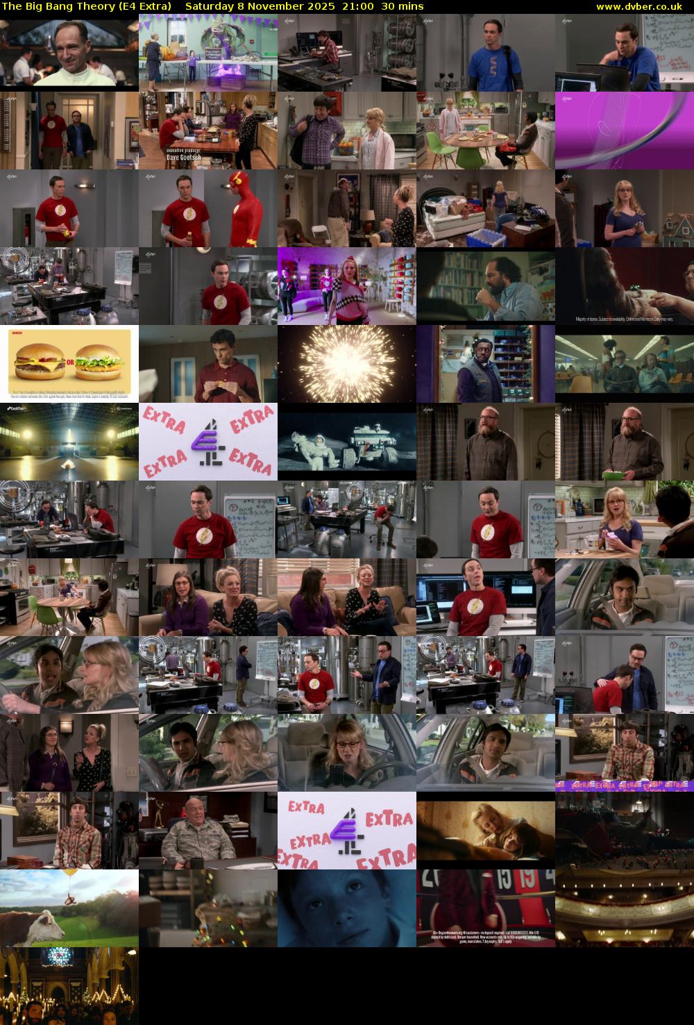 The Big Bang Theory (E4 Extra) Saturday 8 November 2025 21:00 - 21:30