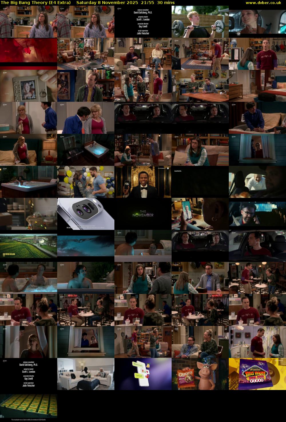 The Big Bang Theory (E4 Extra) Saturday 8 November 2025 21:55 - 22:25