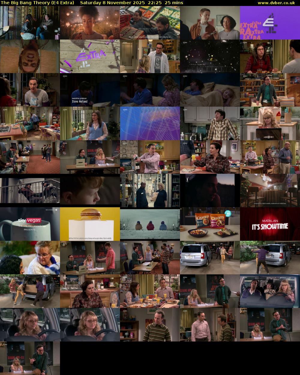 The Big Bang Theory (E4 Extra) Saturday 8 November 2025 22:25 - 22:50