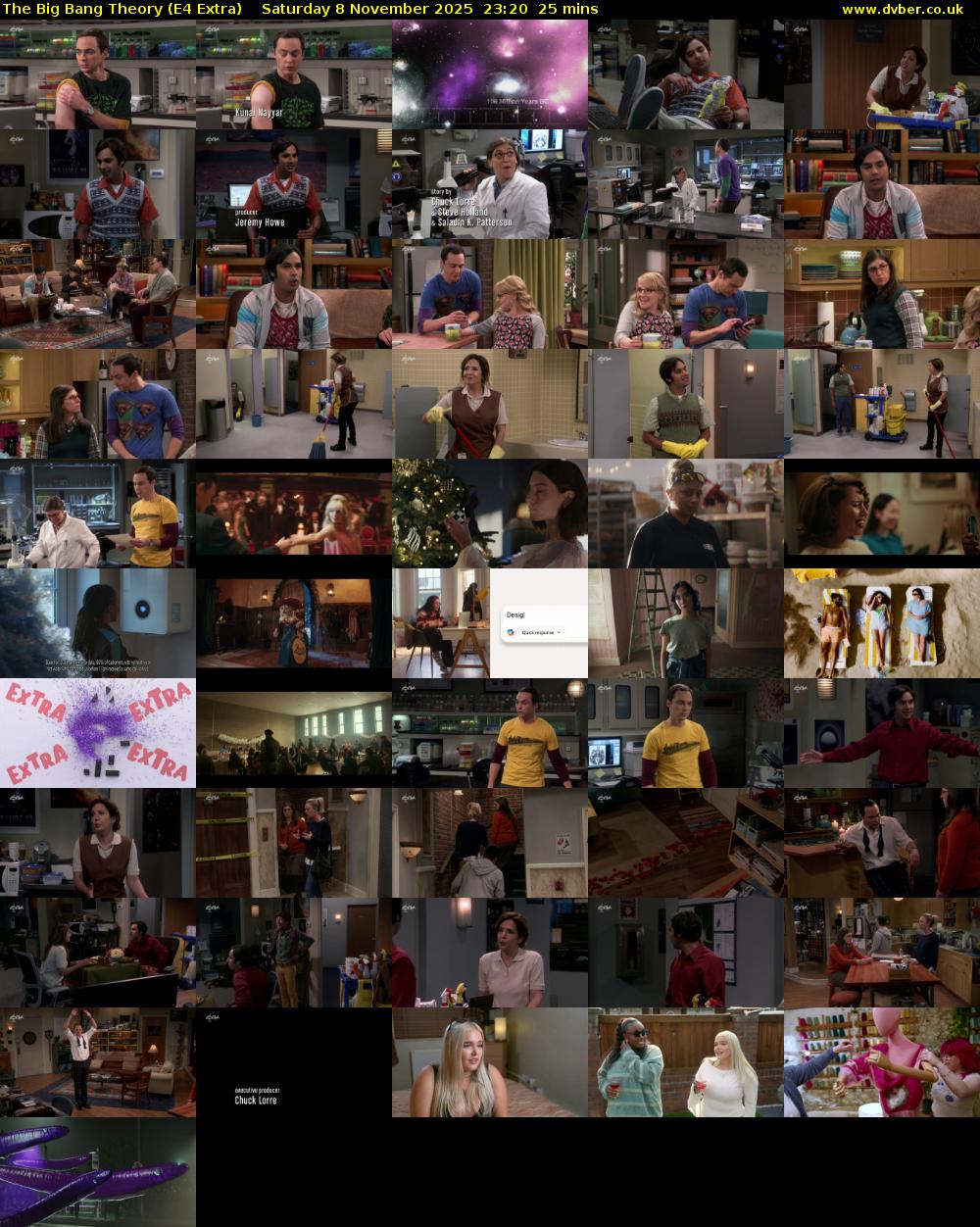 The Big Bang Theory (E4 Extra) Saturday 8 November 2025 23:20 - 23:45