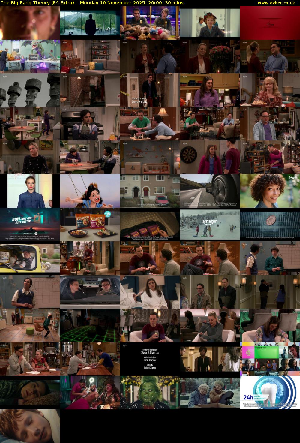 The Big Bang Theory (E4 Extra) Monday 10 November 2025 20:00 - 20:30