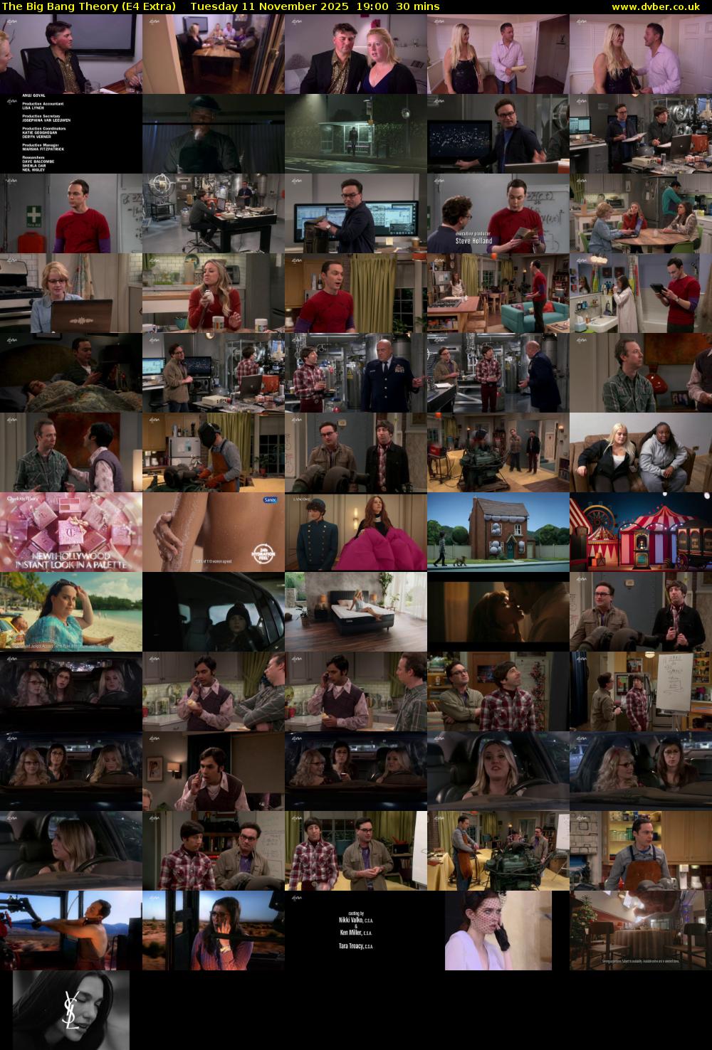 The Big Bang Theory (E4 Extra) Tuesday 11 November 2025 19:00 - 19:30