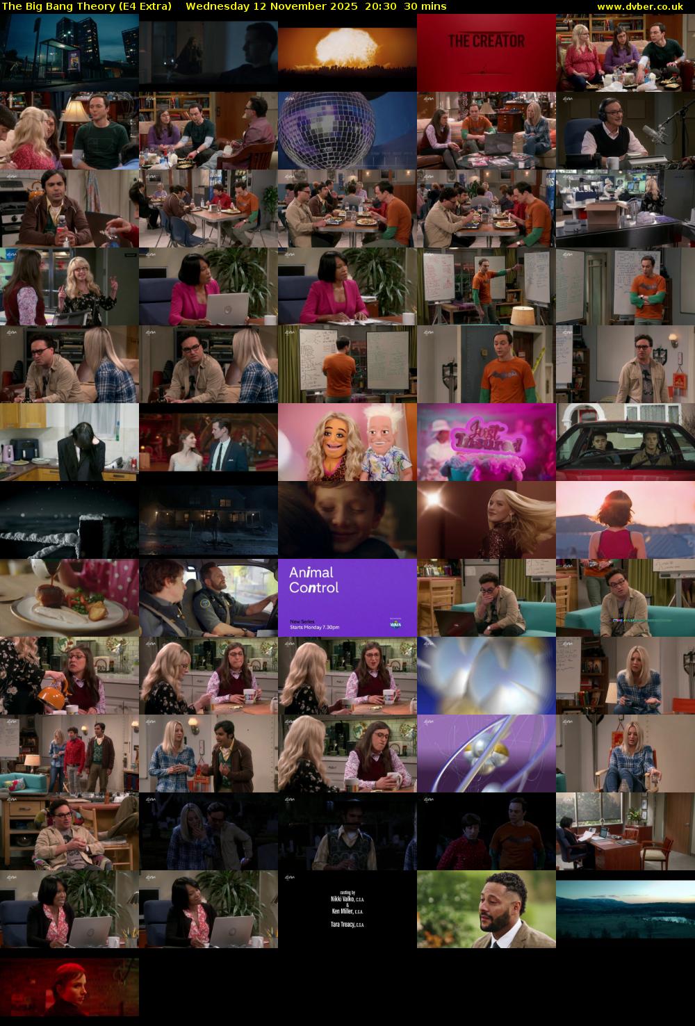 The Big Bang Theory (E4 Extra) Wednesday 12 November 2025 20:30 - 21:00