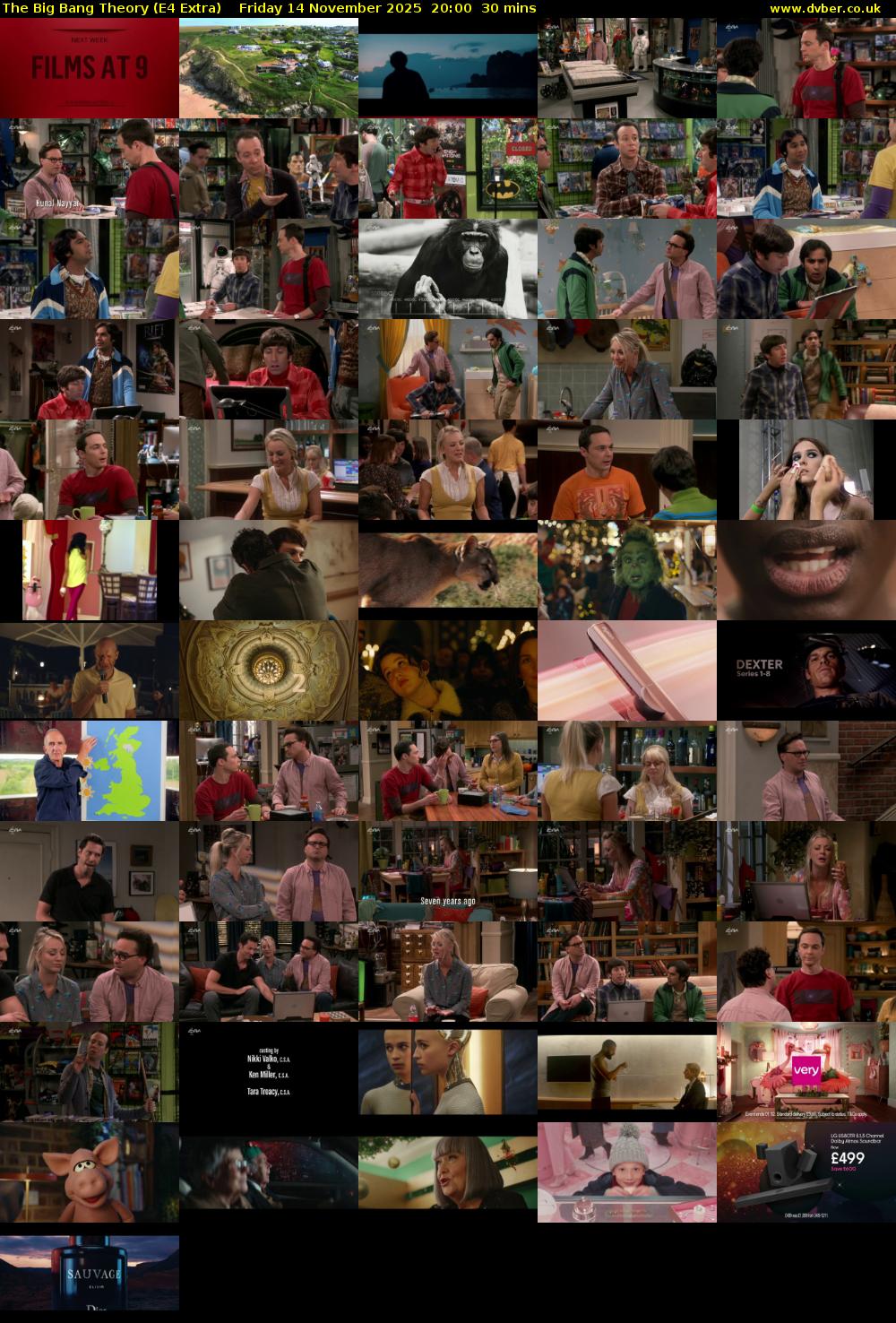 The Big Bang Theory (E4 Extra) Friday 14 November 2025 20:00 - 20:30
