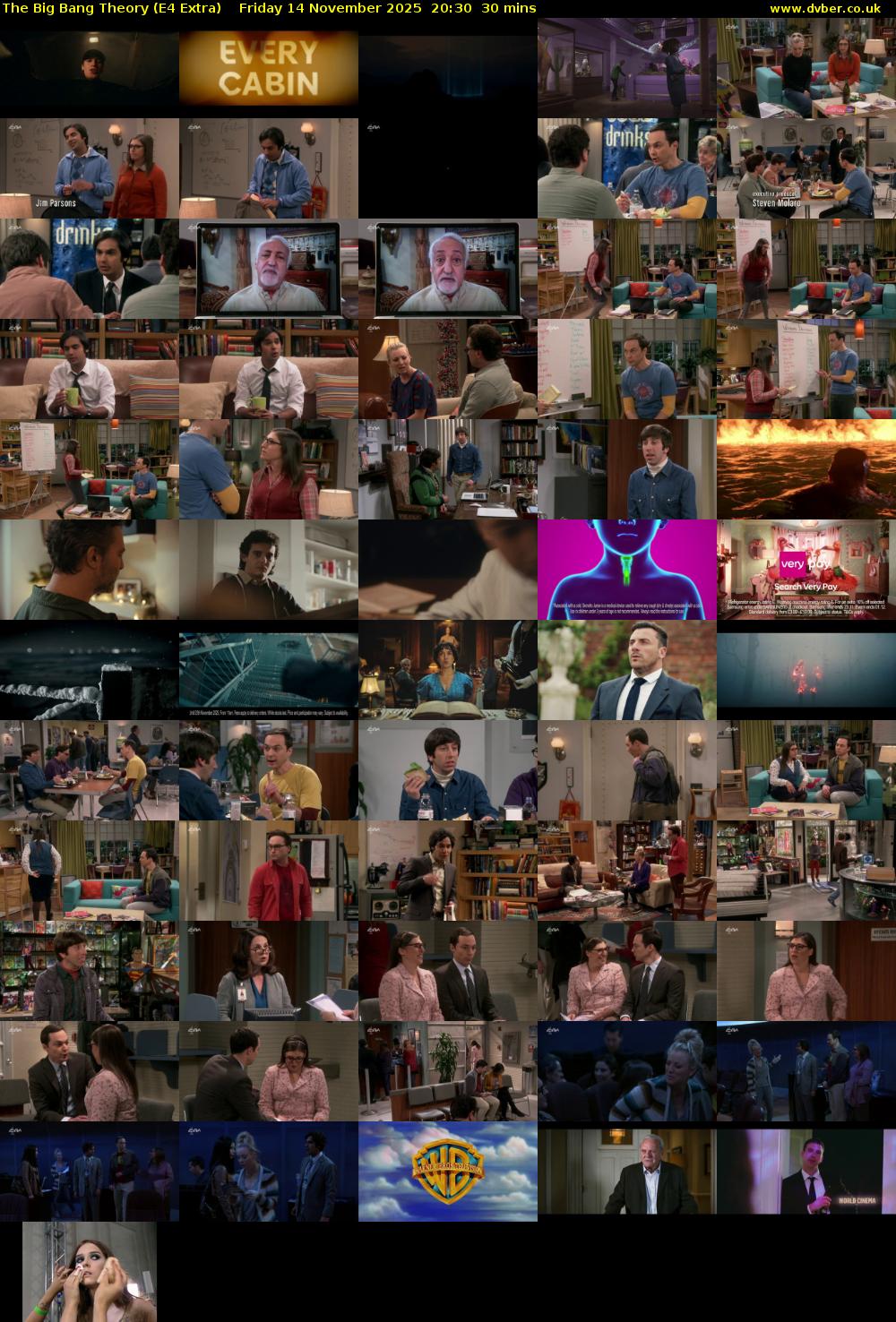 The Big Bang Theory (E4 Extra) Friday 14 November 2025 20:30 - 21:00