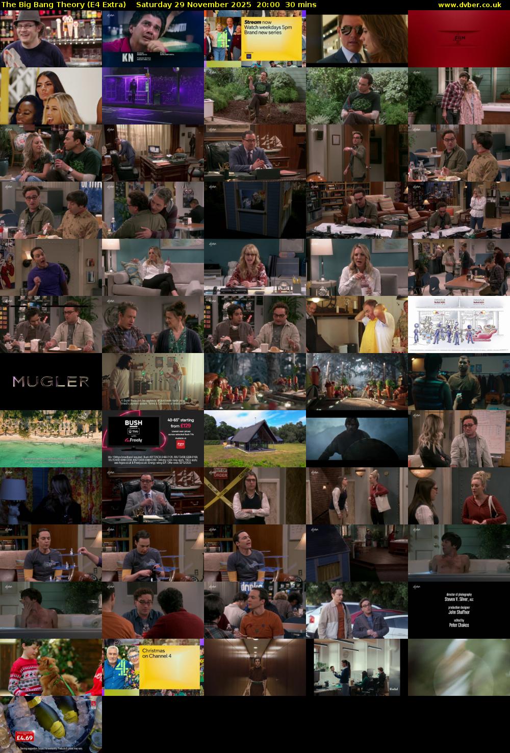The Big Bang Theory (E4 Extra) Saturday 29 November 2025 20:00 - 20:30