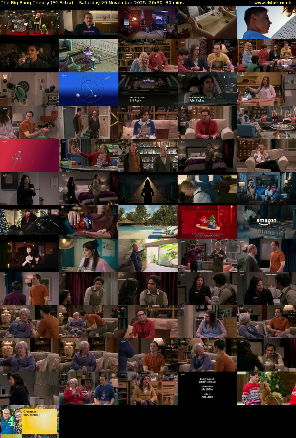 The Big Bang Theory (E4 Extra) Saturday 29 November 2025 20:30 - 21:00