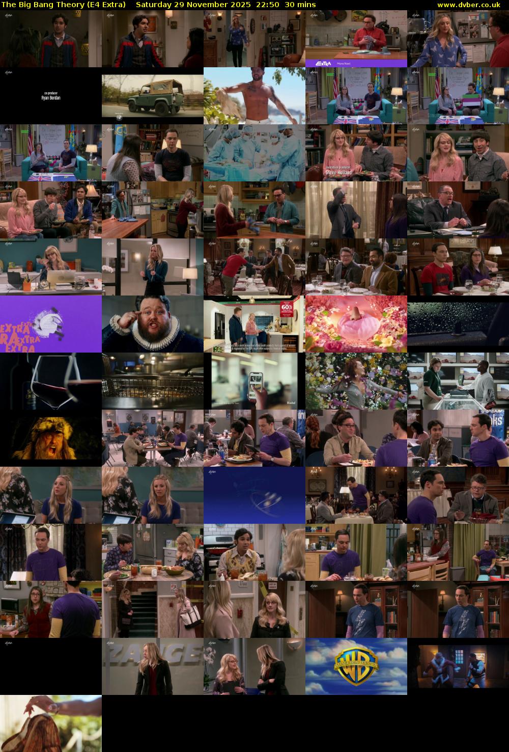 The Big Bang Theory (E4 Extra) Saturday 29 November 2025 22:50 - 23:20