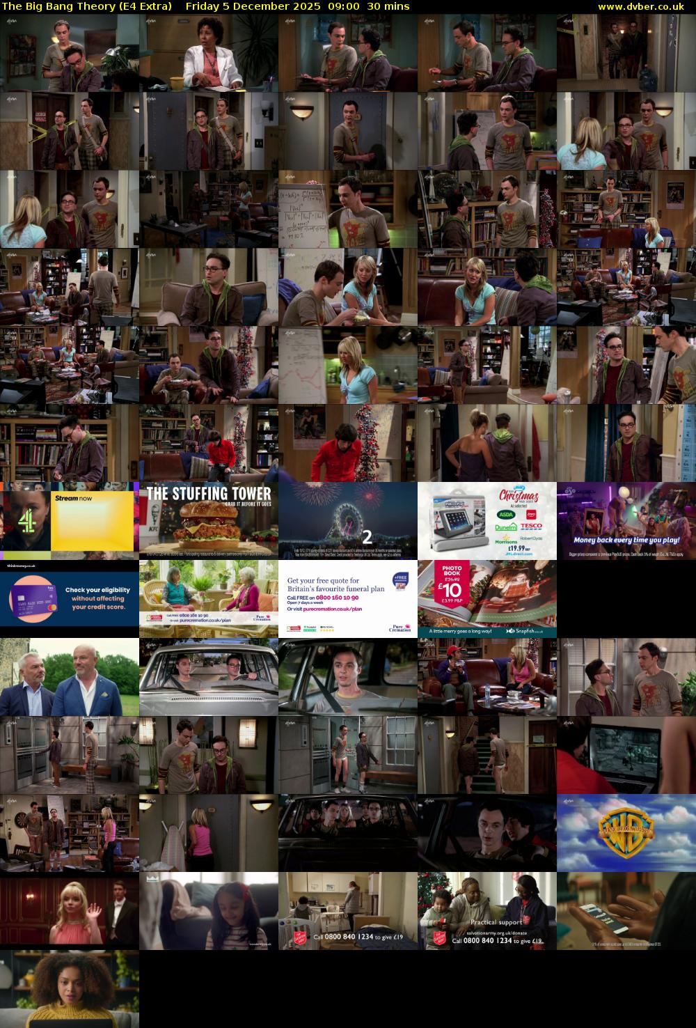 The Big Bang Theory (E4 Extra) Friday 5 December 2025 09:00 - 09:30