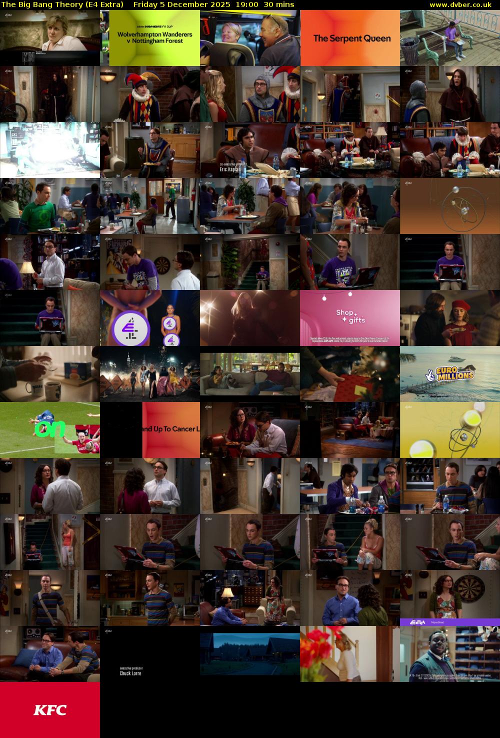 The Big Bang Theory (E4 Extra) Friday 5 December 2025 19:00 - 19:30