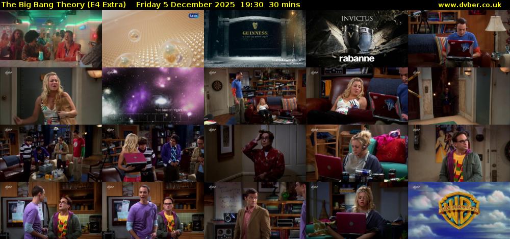 The Big Bang Theory (E4 Extra) Friday 5 December 2025 19:30 - 20:00