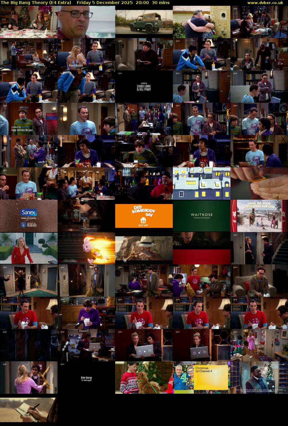 The Big Bang Theory (E4 Extra) Friday 5 December 2025 20:00 - 20:30