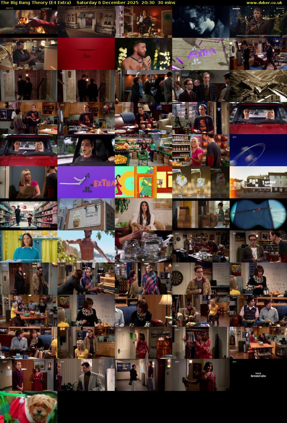 The Big Bang Theory (E4 Extra) Saturday 6 December 2025 20:30 - 21:00