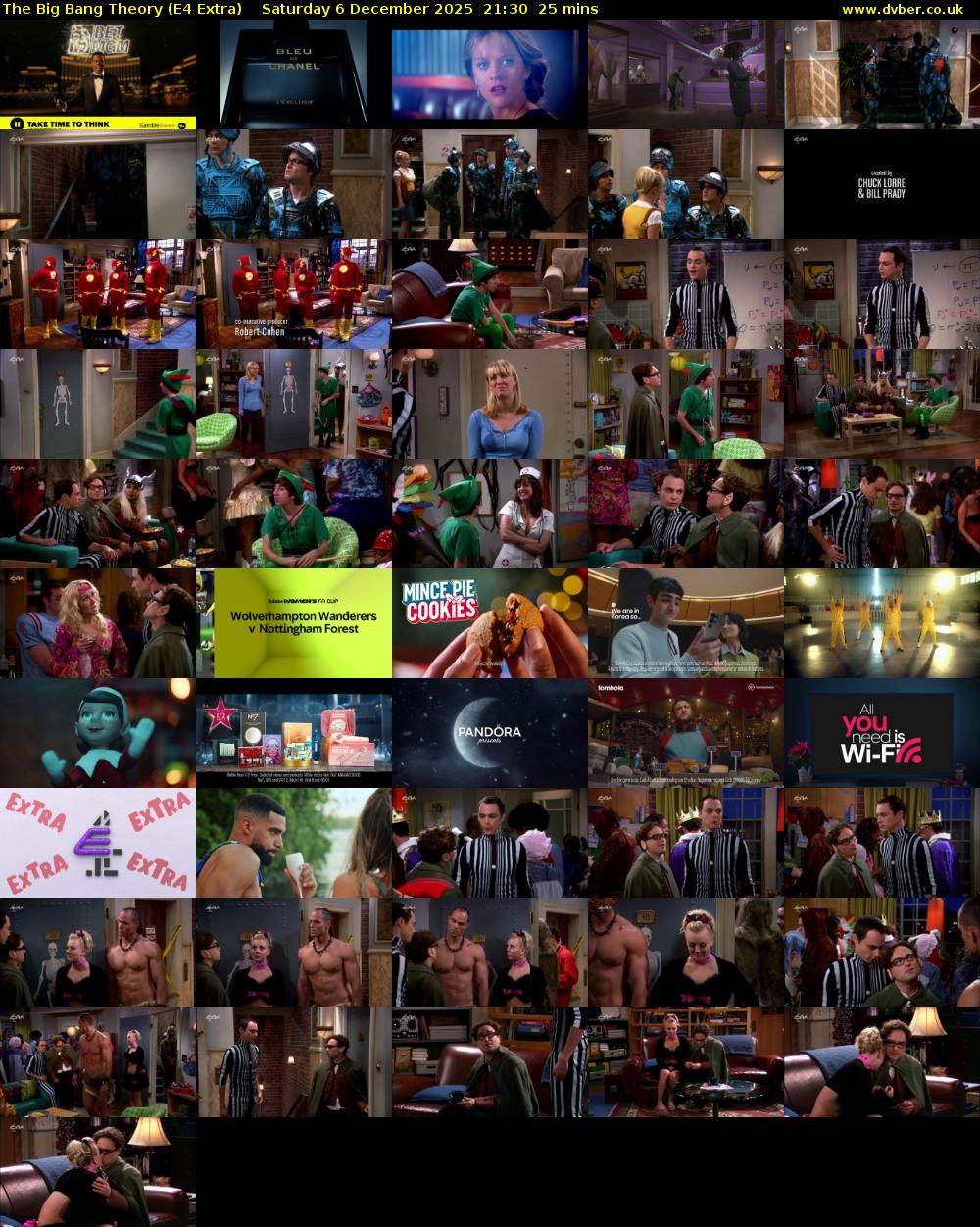 The Big Bang Theory (E4 Extra) Saturday 6 December 2025 21:30 - 21:55