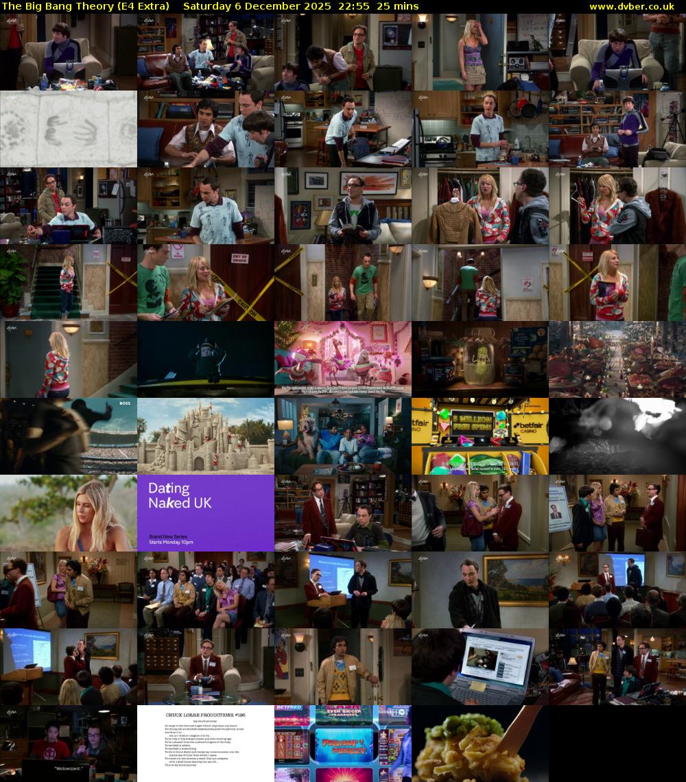 The Big Bang Theory (E4 Extra) Saturday 6 December 2025 22:55 - 23:20