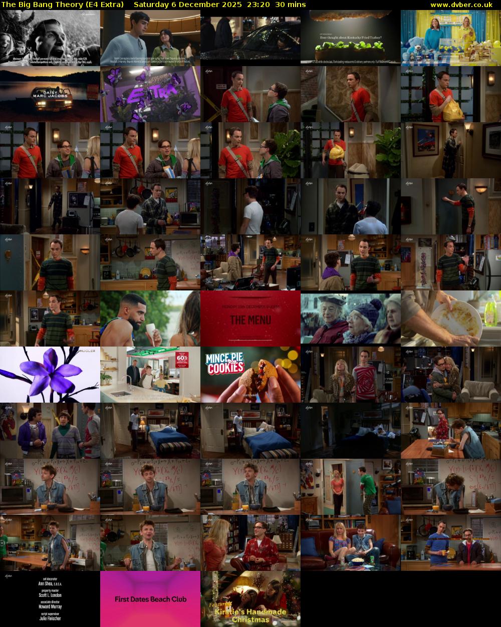 The Big Bang Theory (E4 Extra) Saturday 6 December 2025 23:20 - 23:50
