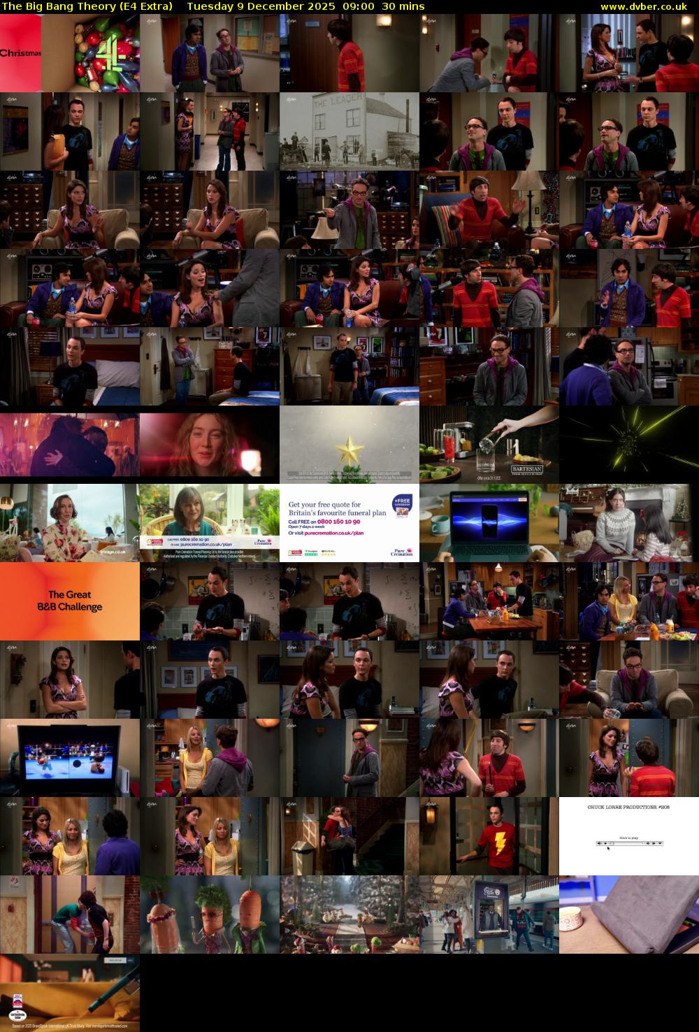 The Big Bang Theory (E4 Extra) Tuesday 9 December 2025 09:00 - 09:30