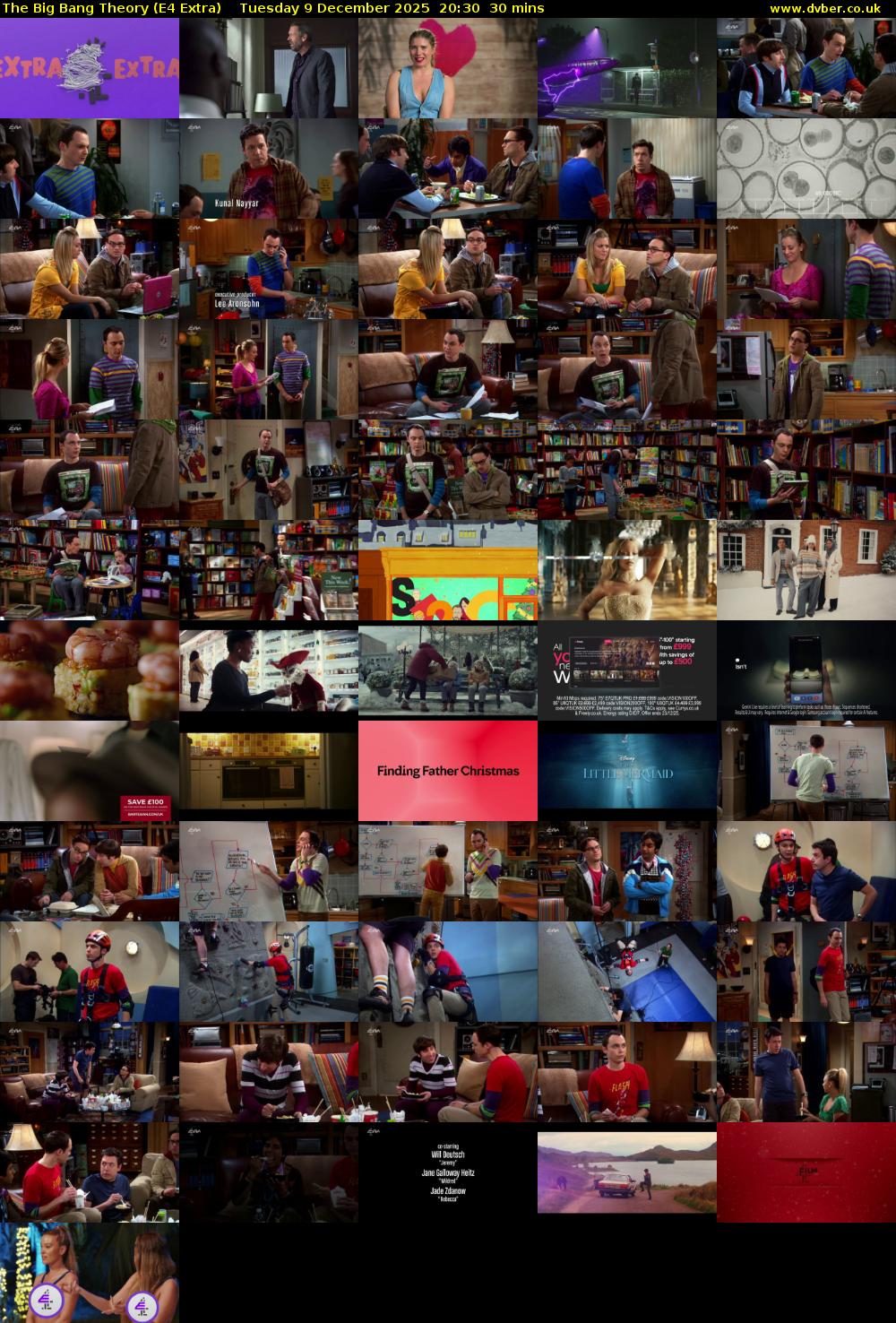 The Big Bang Theory (E4 Extra) Tuesday 9 December 2025 20:30 - 21:00