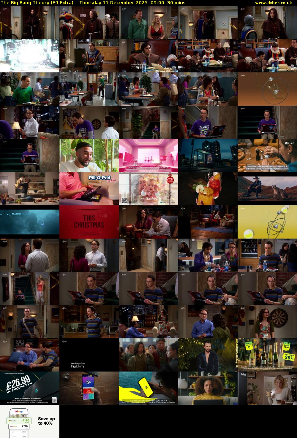 The Big Bang Theory (E4 Extra) Thursday 11 December 2025 09:00 - 09:30