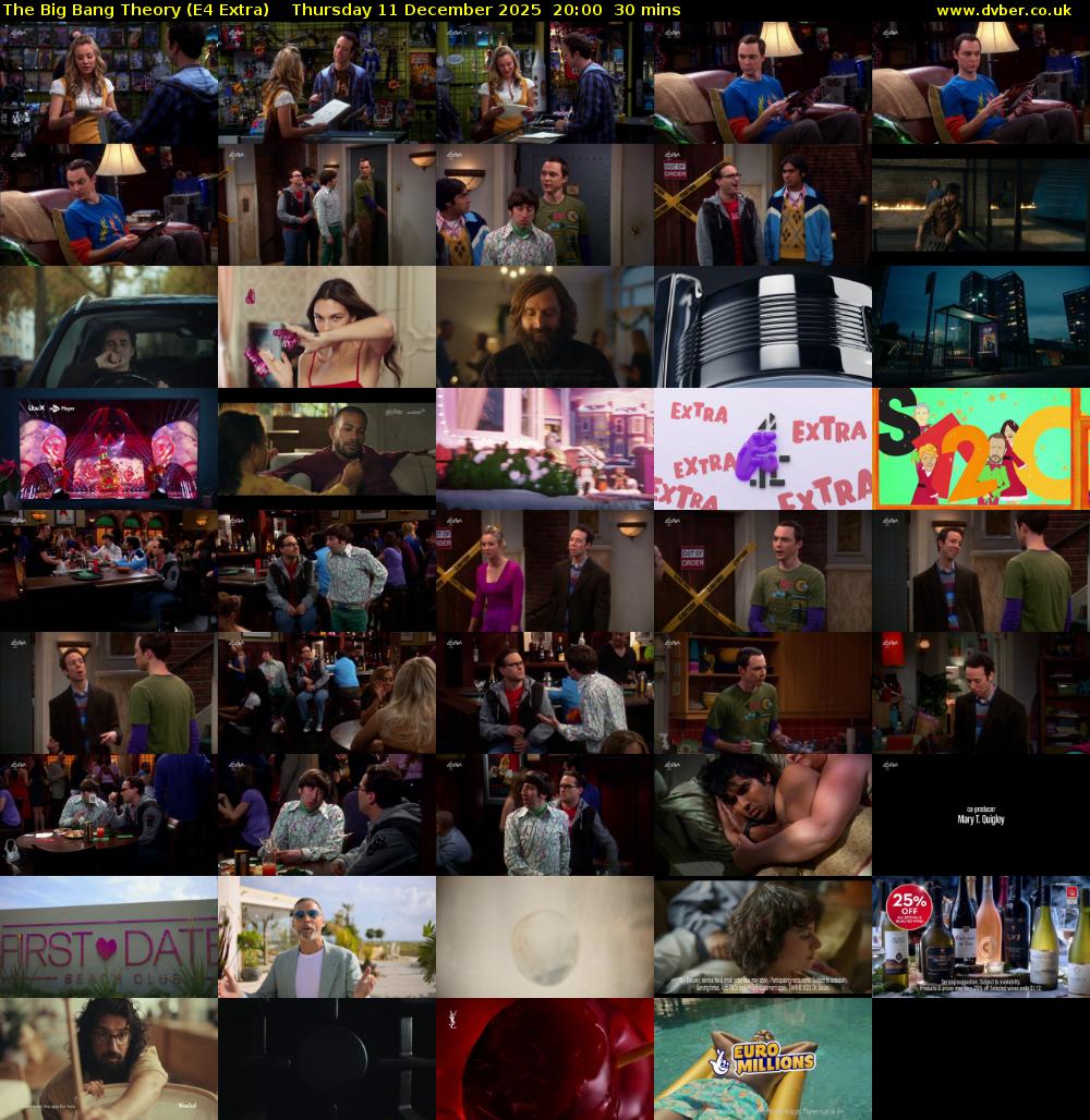 The Big Bang Theory (E4 Extra) Thursday 11 December 2025 20:00 - 20:30