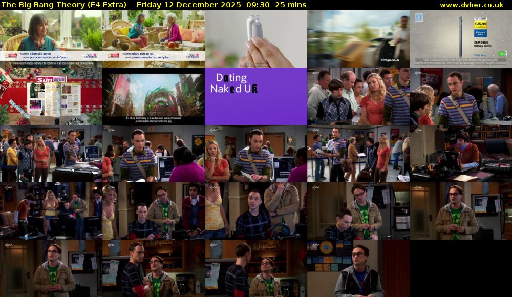 The Big Bang Theory (E4 Extra) Friday 12 December 2025 09:30 - 09:55