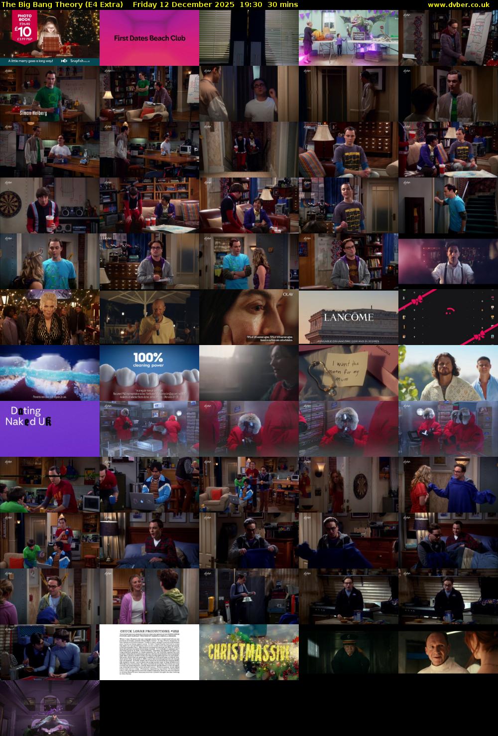 The Big Bang Theory (E4 Extra) Friday 12 December 2025 19:30 - 20:00