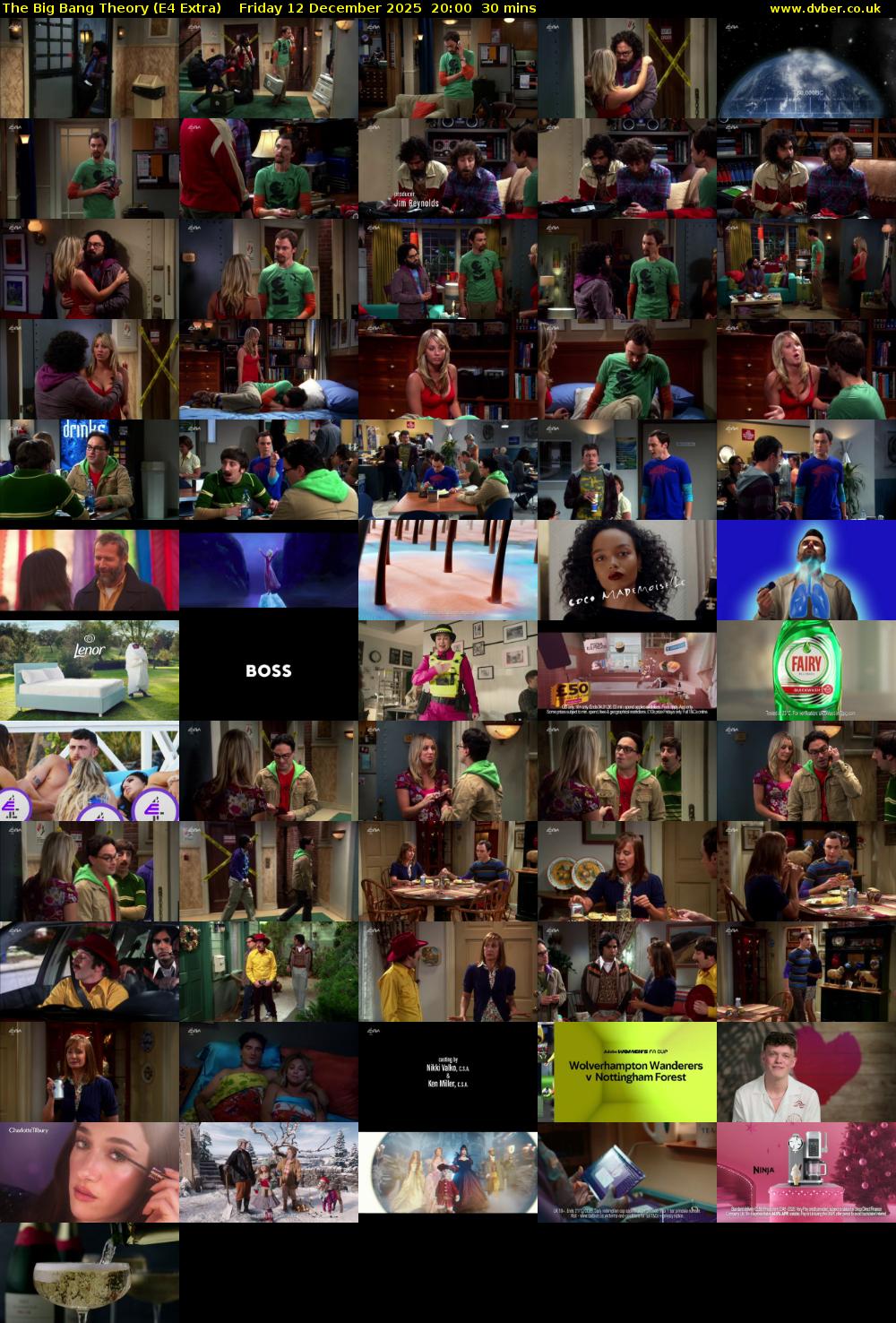 The Big Bang Theory (E4 Extra) Friday 12 December 2025 20:00 - 20:30