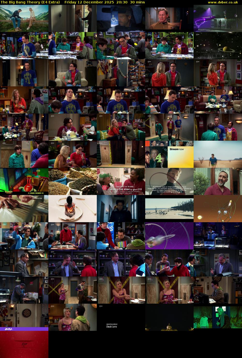 The Big Bang Theory (E4 Extra) Friday 12 December 2025 20:30 - 21:00