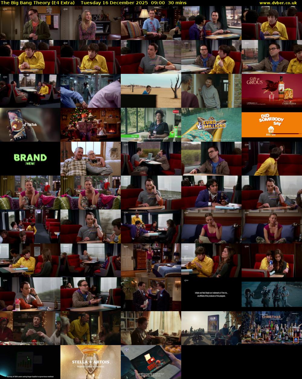 The Big Bang Theory (E4 Extra) Tuesday 16 December 2025 09:00 - 09:30