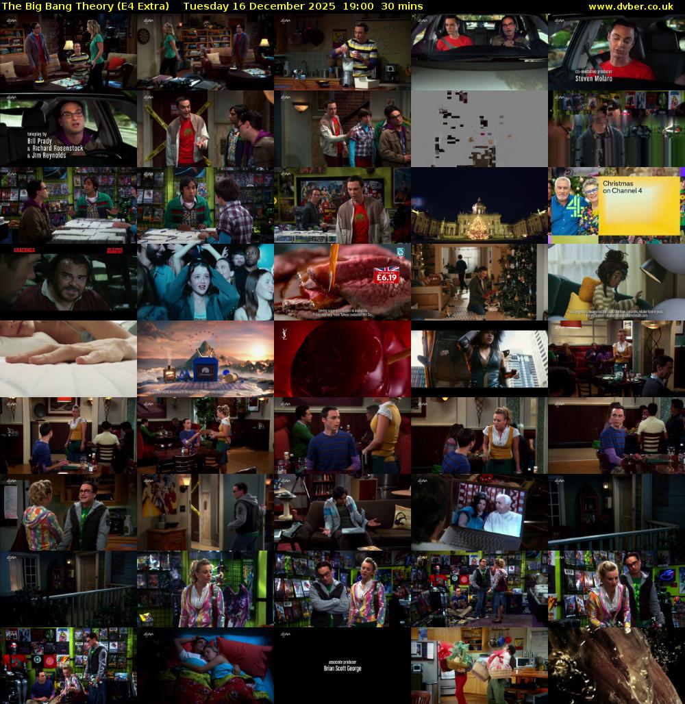 The Big Bang Theory (E4 Extra) Tuesday 16 December 2025 19:00 - 19:30