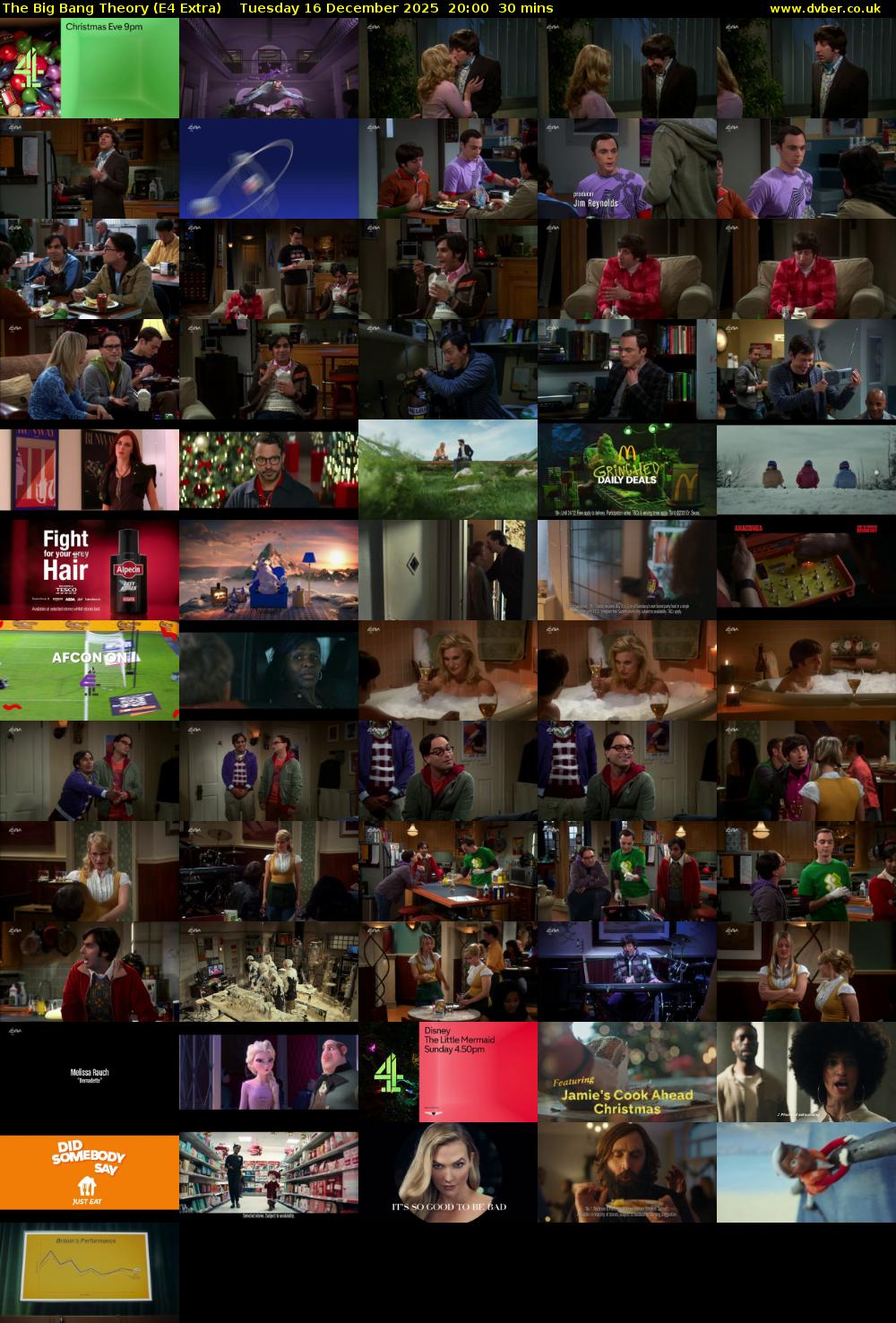 The Big Bang Theory (E4 Extra) Tuesday 16 December 2025 20:00 - 20:30