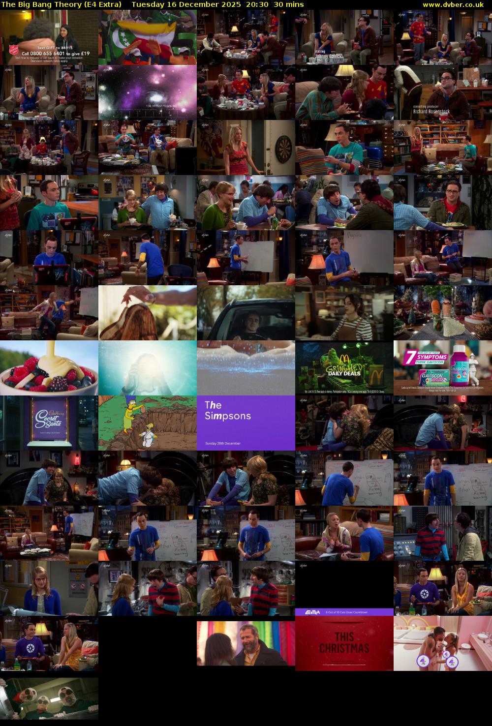 The Big Bang Theory (E4 Extra) Tuesday 16 December 2025 20:30 - 21:00