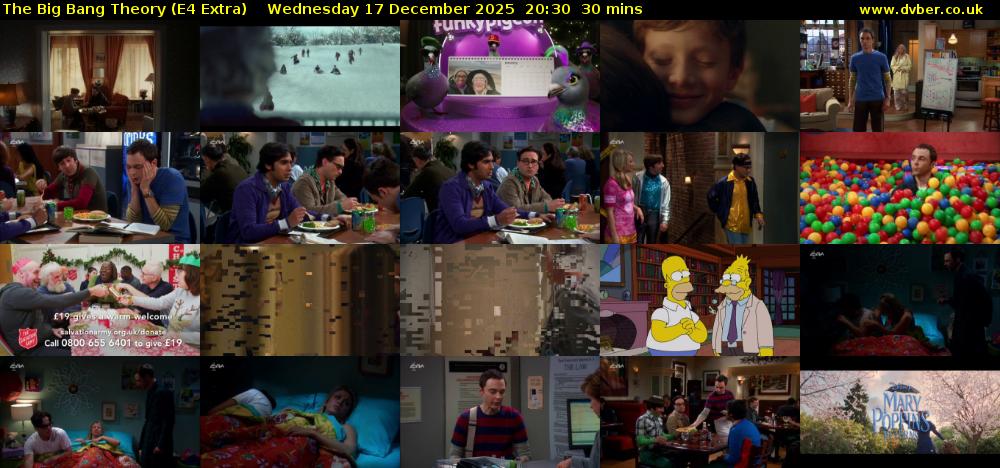 The Big Bang Theory (E4 Extra) Wednesday 17 December 2025 20:30 - 21:00