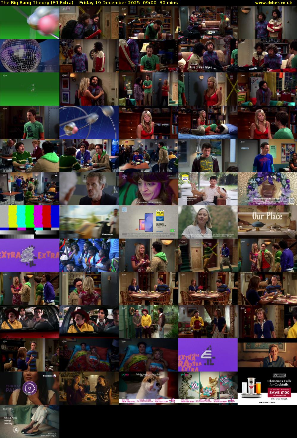 The Big Bang Theory (E4 Extra) Friday 19 December 2025 09:00 - 09:30