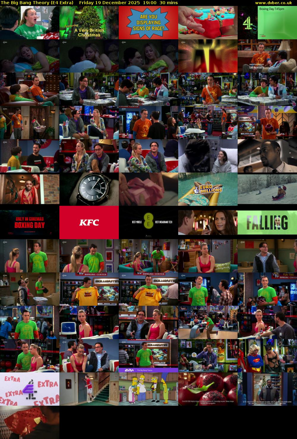 The Big Bang Theory (E4 Extra) Friday 19 December 2025 19:00 - 19:30