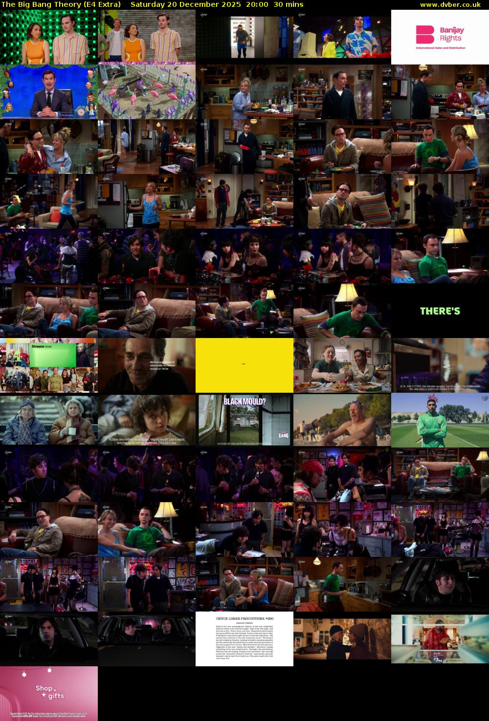 The Big Bang Theory (E4 Extra) Saturday 20 December 2025 20:00 - 20:30